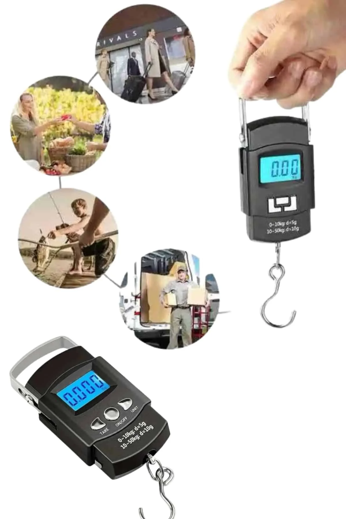 Profesyonel El Terazisi El Kantarı 50 Kg Dijital Göstergeli Tartı