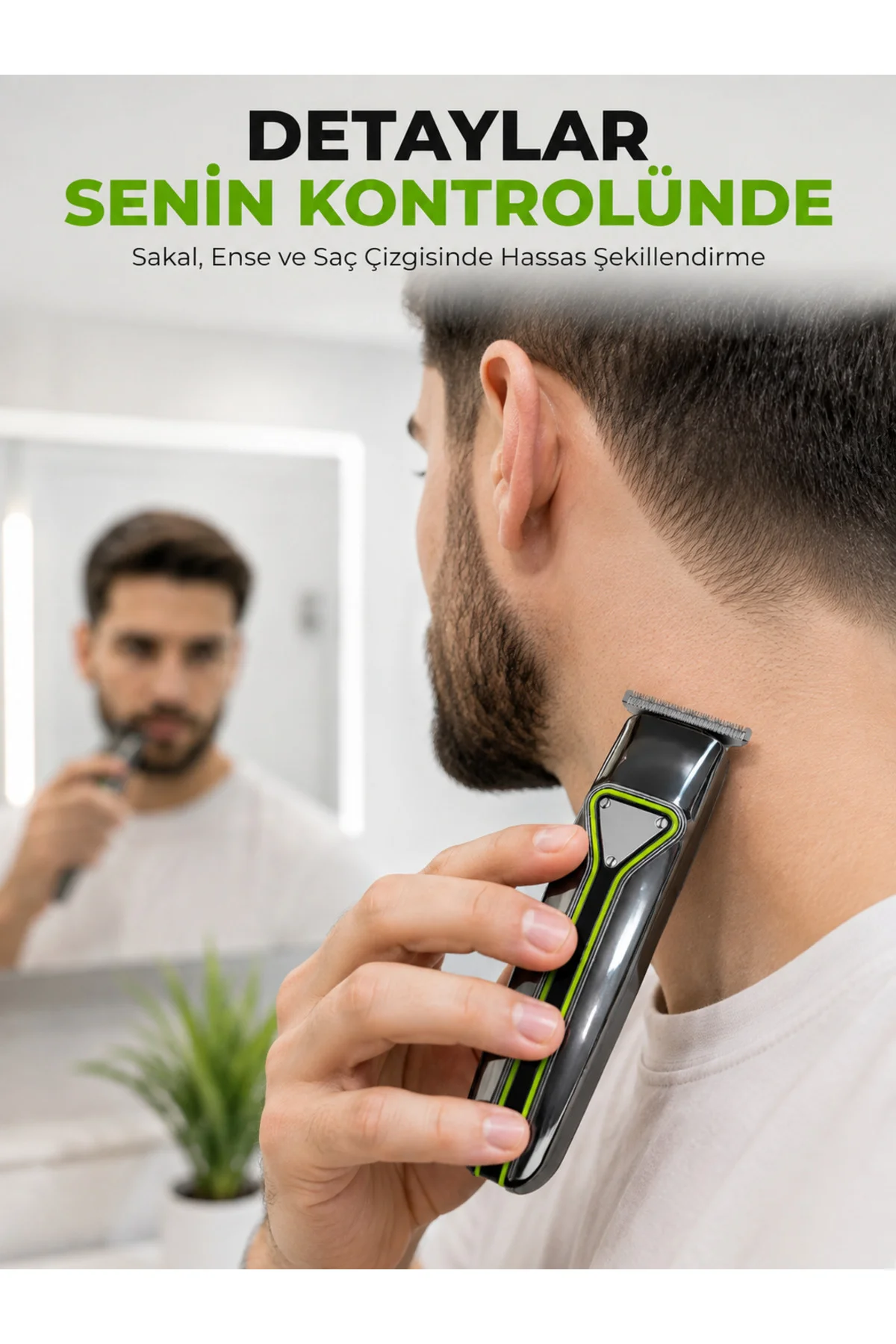 Profesyonel Erkek Tıraş Makinesi 3 Taraklı T Tipi Bıçaklı USB Şarjlı Saç Sakal Kesme Makinesi - Lisi Profesyonel Erkek Tıraş Makinesi 3 Taraklı T Tipi Bıçaklı USB Şarjlı Saç Sakal Kesme Makinesi - Lisi