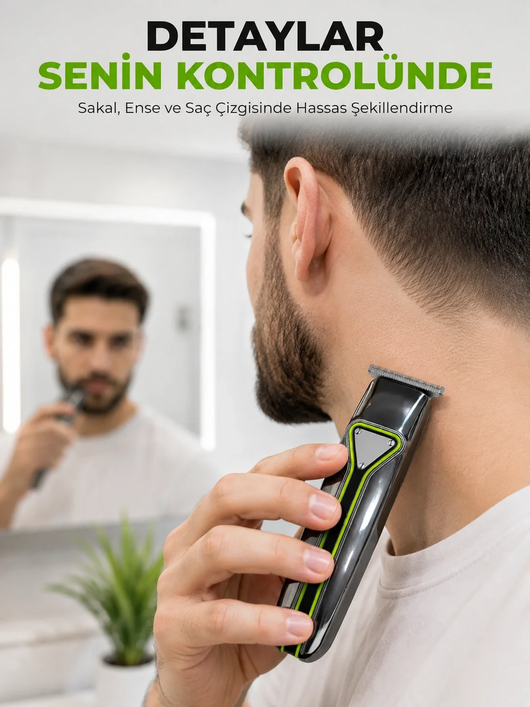 Profesyonel Erkek Tıraş Makinesi 3 Taraklı T Tipi Bıçaklı USB Şarjlı Saç Sakal Kesme Makinesi Profesyonel Erkek Tıraş Makinesi 3 Taraklı T Tipi Bıçaklı USB Şarjlı Saç Sakal Kesme Makinesi