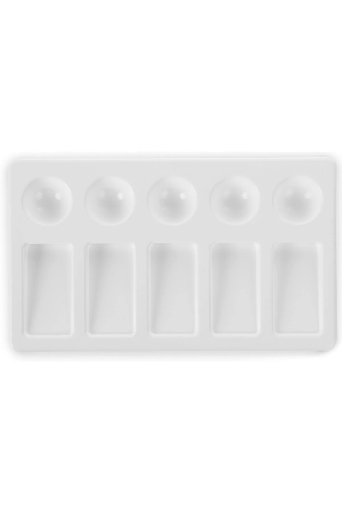 PROFESYONEL GODELİ DİKDÖRTGEN RESİM PALETİ BEYAZ 11 X 19 CM.