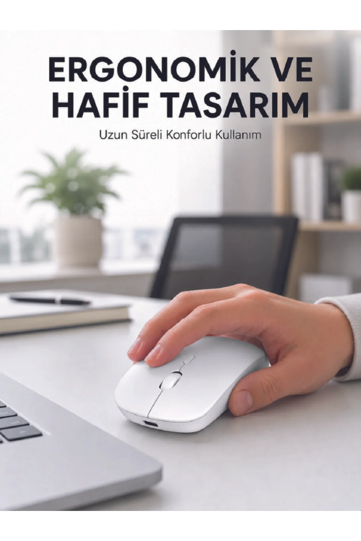 Profesyonel Kablosuz Bluetooth Mouse Çift Modlu Şarjlı Ergonomik Fare Profesyonel Kablosuz Bluetooth Mouse Çift Modlu Şarjlı Ergonomik Fare