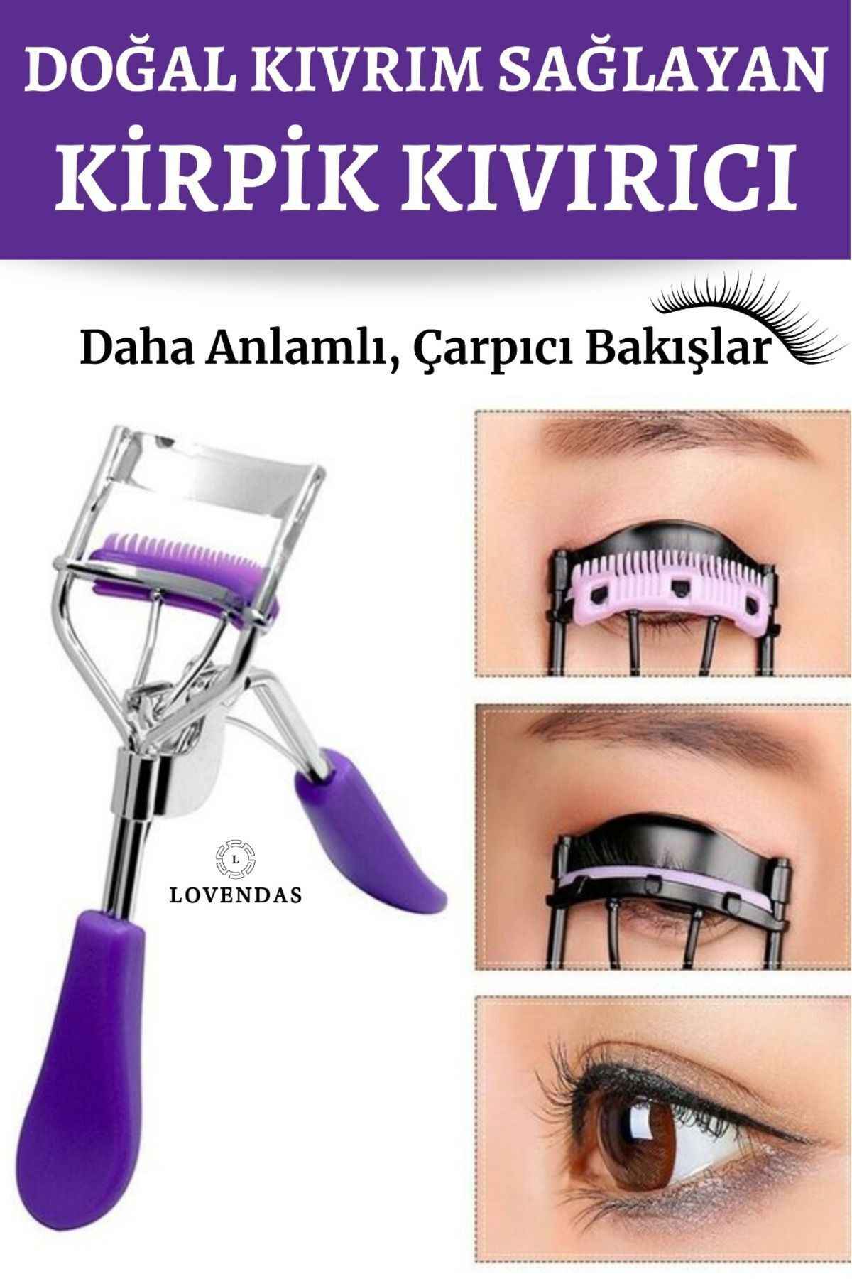 Lovendas Profesyonel Kirpik Kivirici Ergonomik Tasarimi İle Özel Kutusunda