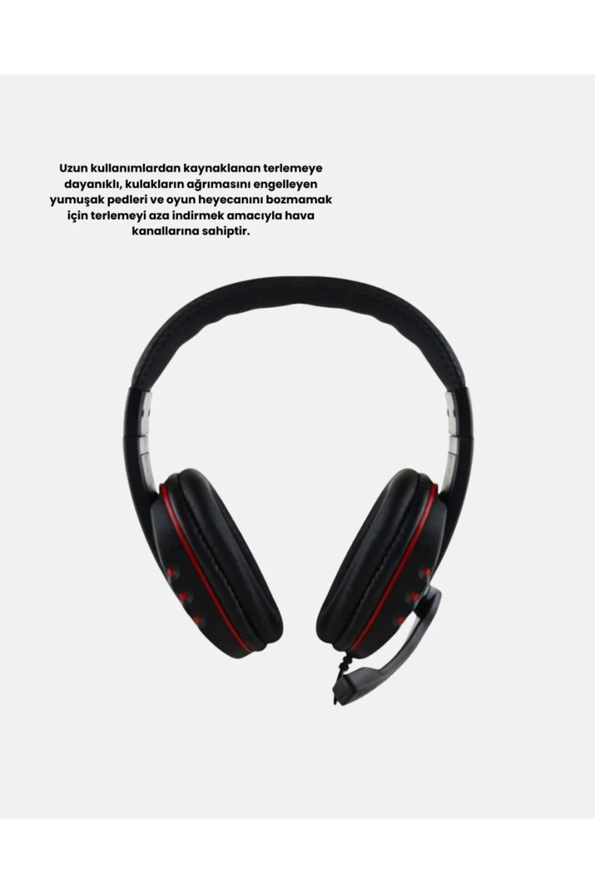 Profesyonel Kulaklık – Mikrofonlu, Yumuşak Pedli, Stereo Ses Kali