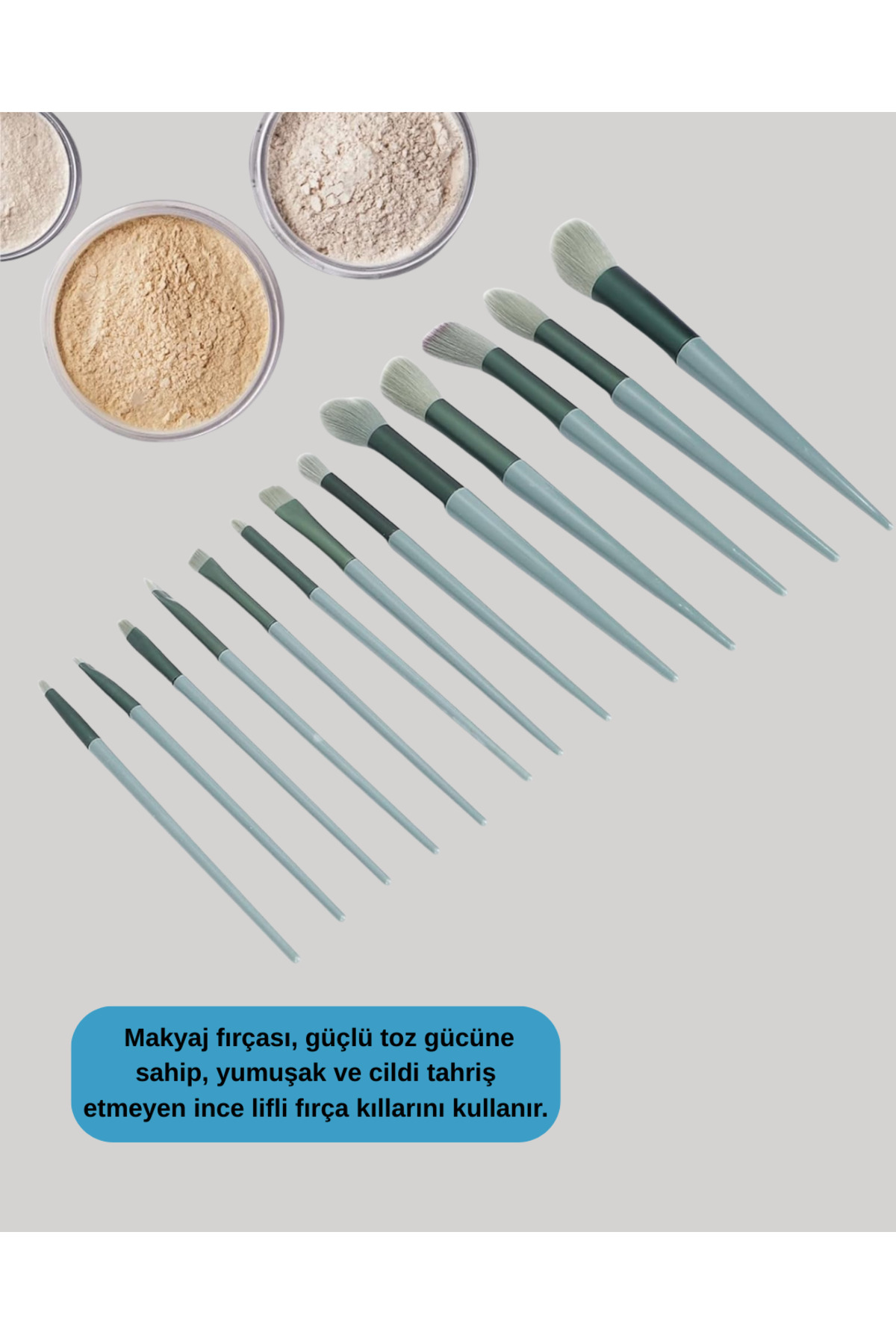 Profesyonel Kullanıma Uygun 13 Parça Makyaj Fırçası Takımı Fiber 