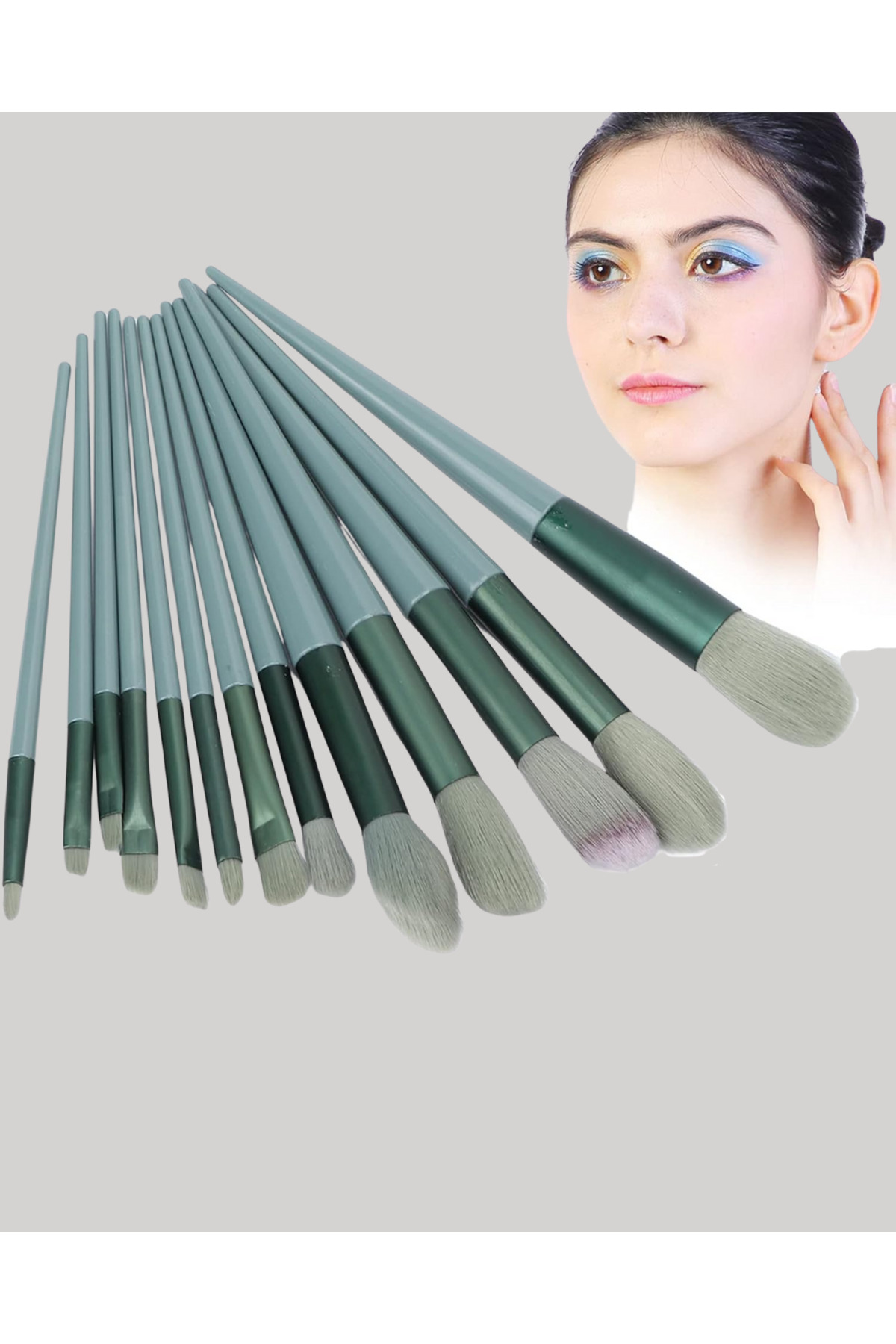 Profesyonel Kullanıma Uygun 13 Parça Makyaj Fırçası Takımı Fiber 