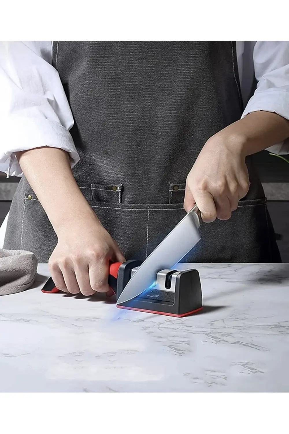 Profesyonel Kurban Bıçak Bileme Aleti 3 Açılı Elmas Uçlu Satır Bı