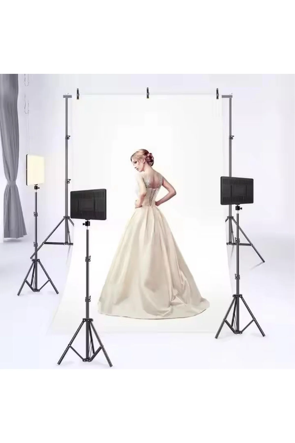 Profesyonel LED Fotoğraf Video Çekim Işığı, 10 inç Ring Light, 2.1 m Ayarlanabilir