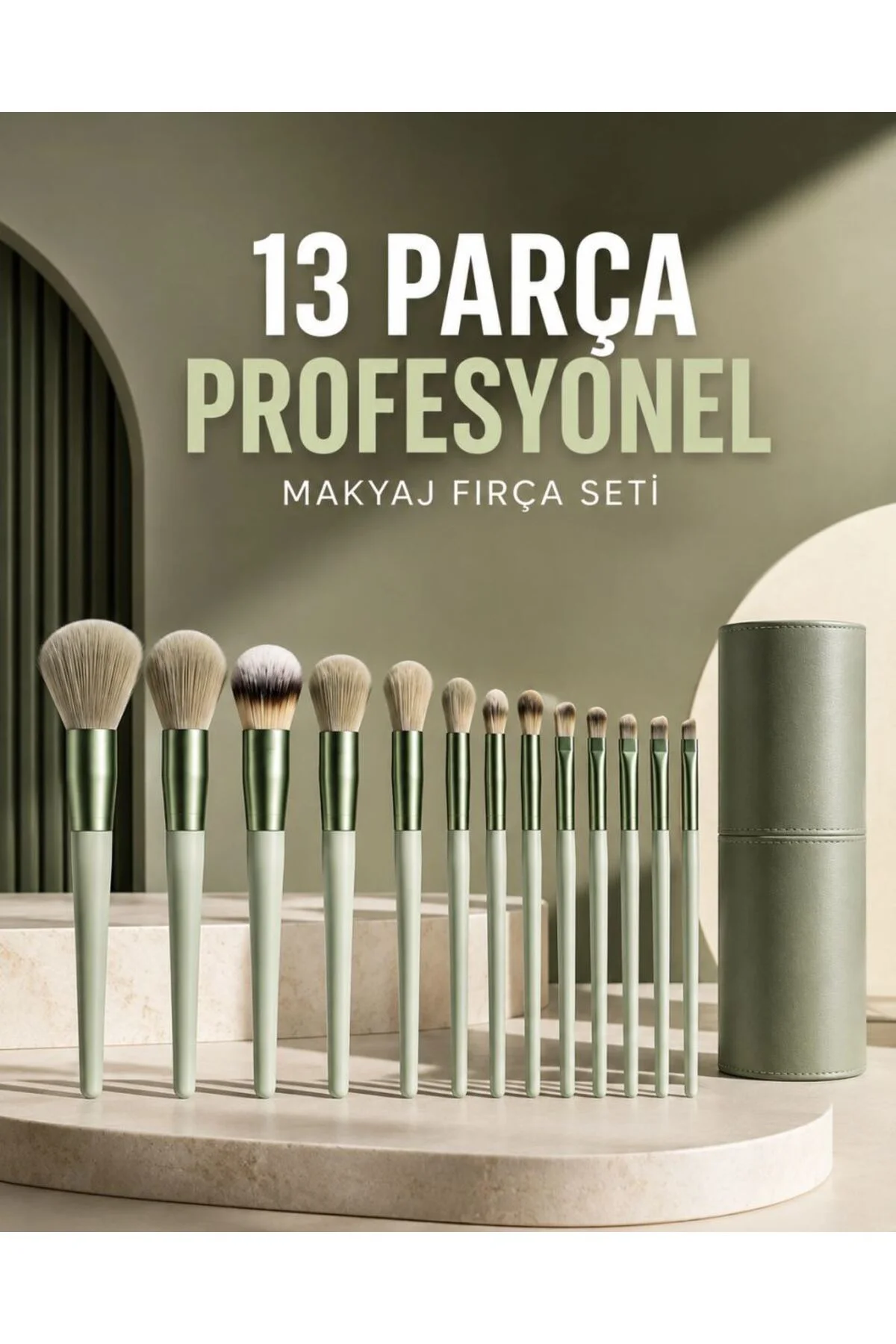 Profesyonel Makyaj Fırça Seti 13 Parça Yumuşak Kıllı Fırça Seti F