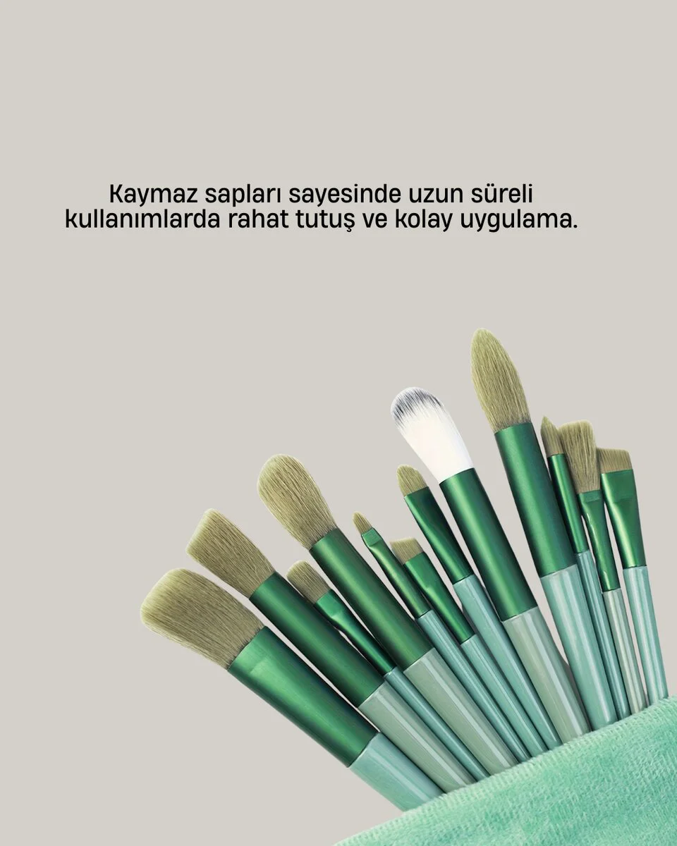 Profesyonel Makyaj Fırça Seti - Cilt Dostu, Pudra ve Fondöten İçin Ideal