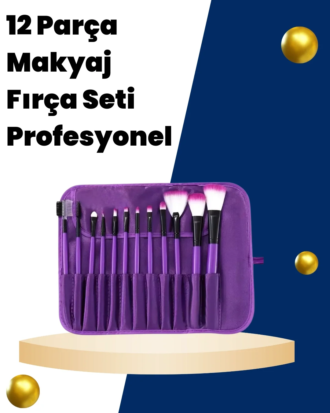 Profesyonel Makyaj Uygulamalarına Özel 12 Parça Kompakt ve Hafif Makyaj Fırça Seti Fiyatı, Yorumları ve Özellikleri