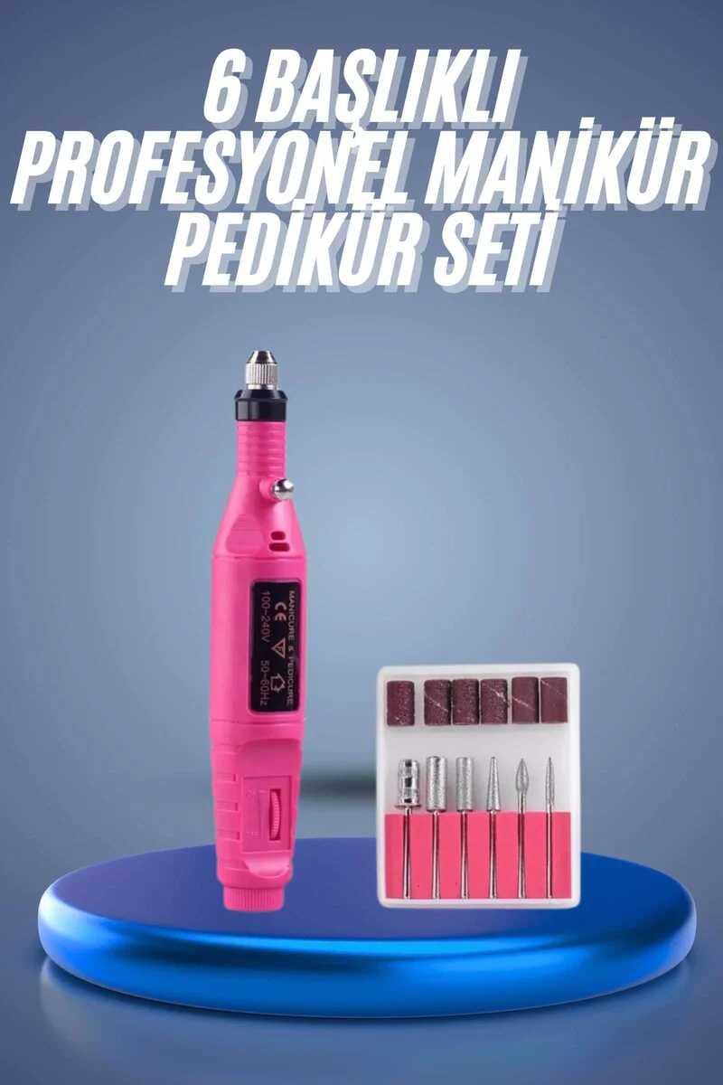 Profesyonel Manikür Pedikür Seti Törpü Makinesi - Evde Kuaför Kalitesinde Tırnak Bakımı