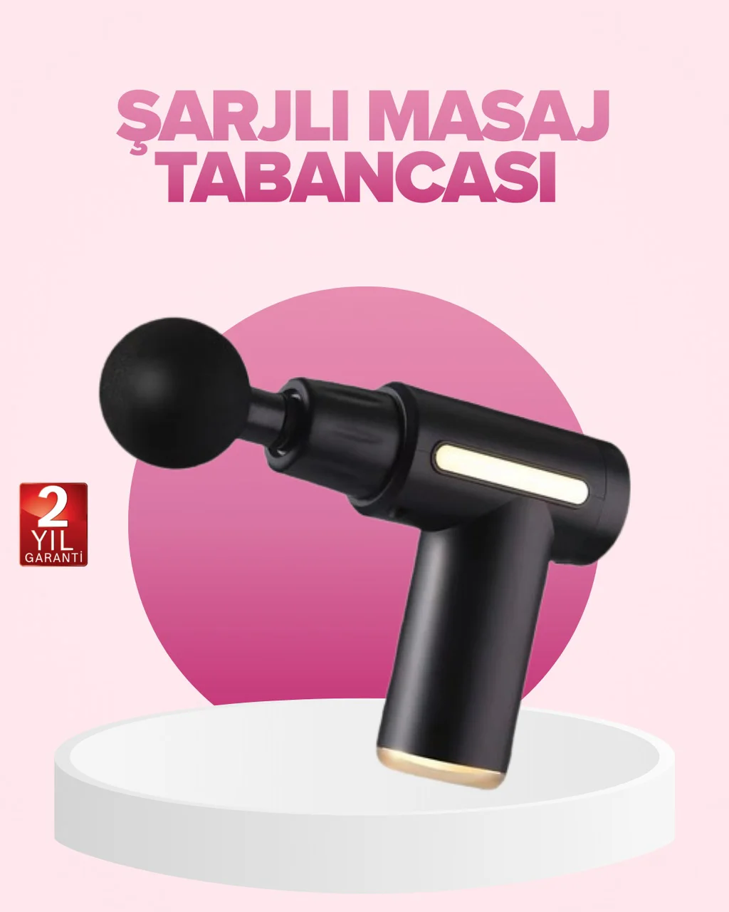 Profesyonel Masaj Tabancası 6 Kademeli Derin Kas Terapisi 4 Başlıklı Şarjlı Sessiz Motor - Lisinya Diğer