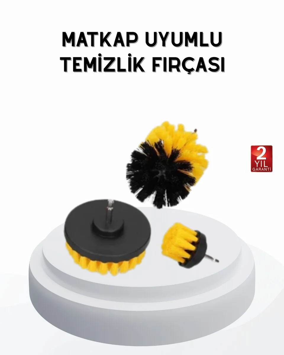 Profesyonel Matkap Temizlik Fırçası Seti - Banyo, Mutfak ve Araç İçin Dayanıklı Çözüm