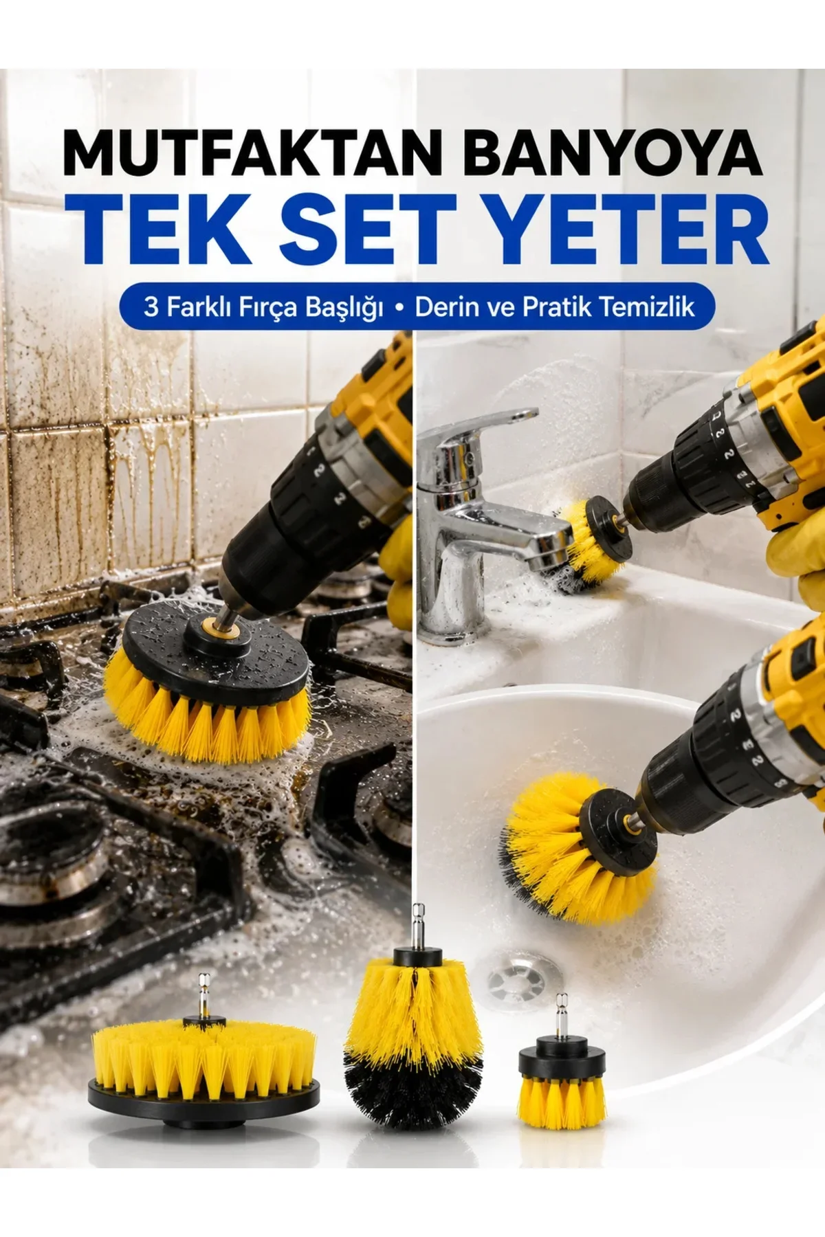 Profesyonel Matkap Ucu Tezlik Fırçası 3’lü Set Profesyonel Matkap Ucu Tezlik Fırçası 3’lü Set