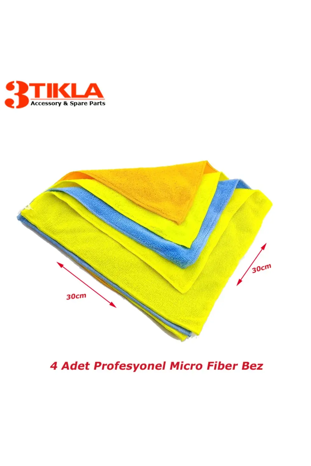 Profesyonel Micro Fiber Bez Seti 4 Adet 30cm x 30cm