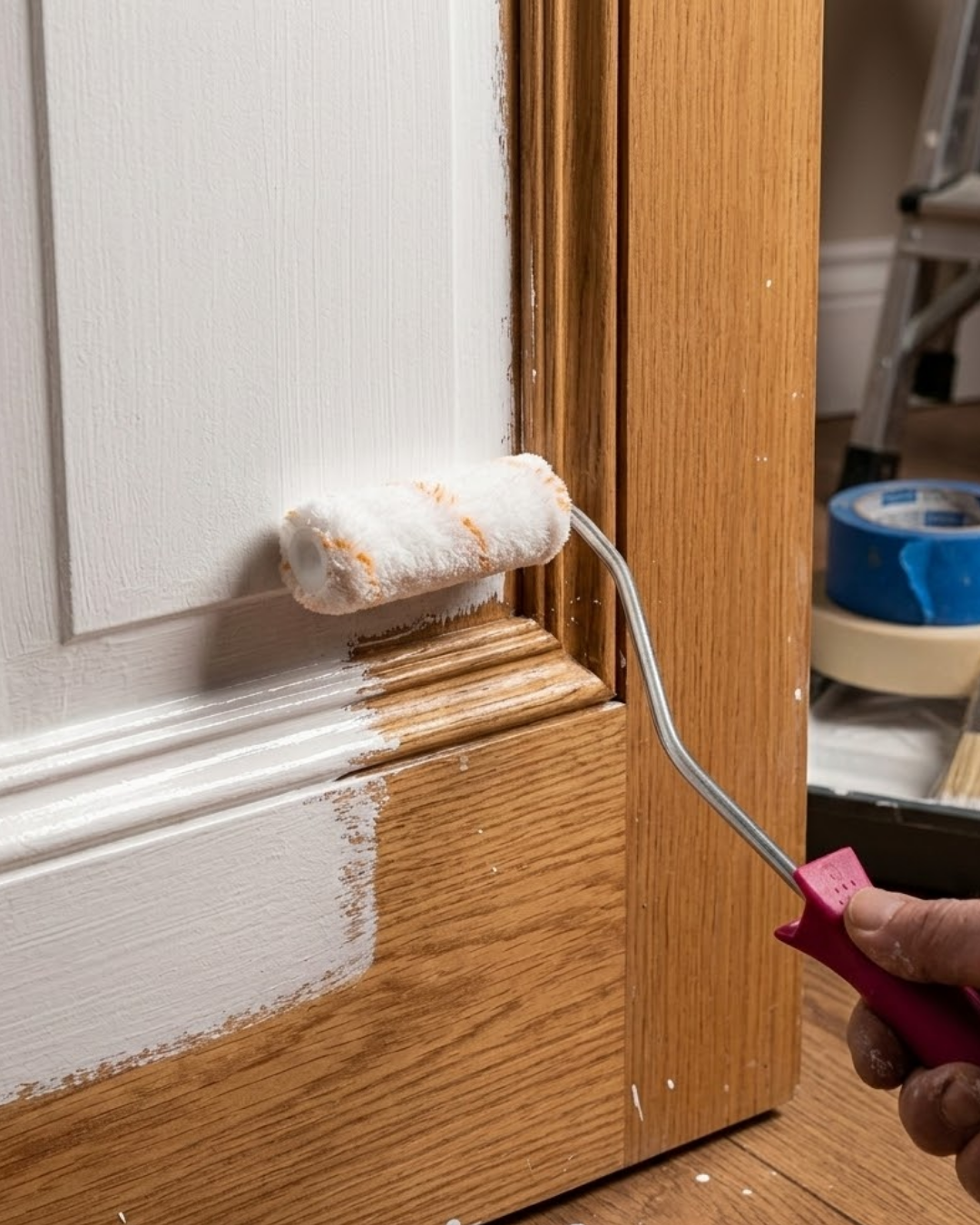 Profesyonel Mini Boya Rulosu 10 Cm Boya Fırça Seti 6 Yedek Rulo H