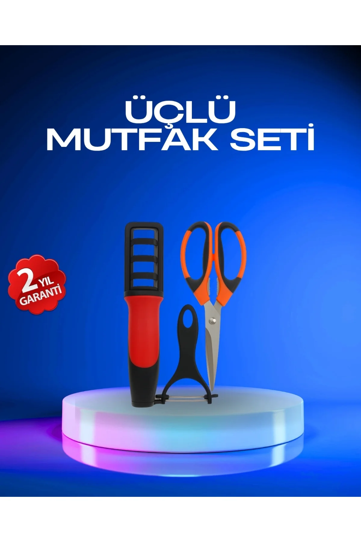 Profesyonel Mutfak Makas Seti –  Kesim Makası + Soyacak + Bileyic