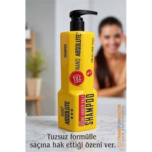 Profesyonel Nano Absolute Tuzsuz Şampuan – 1000 ml, Tüm Saç Tiple Profesyonel Nano Absolute Tuzsuz Şampuan – 1000 ml, Tüm Saç Tiple
