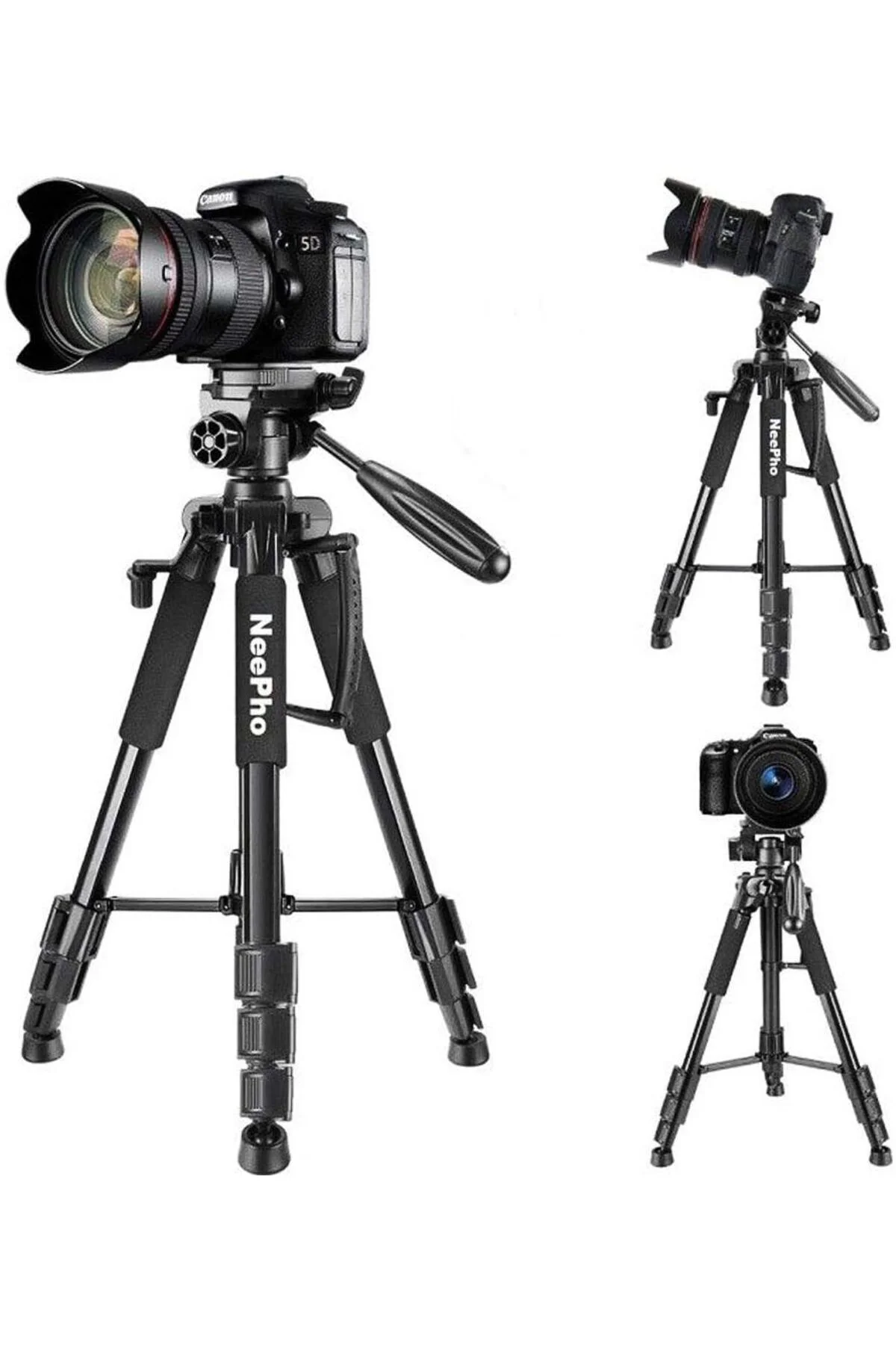 Profesyonel NP-8850 Kamera ve Telefon Standlı 175cm Ayarlanabilir Tripod - Yüksek Stabilite Tripod