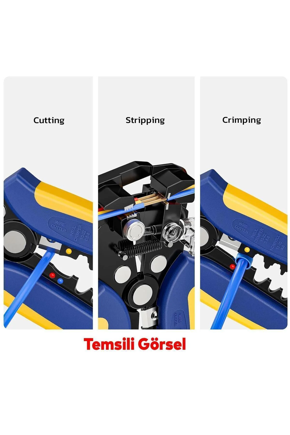 Profesyonel Otomatik Kablo Sıyırma Pensesi Bilgisayarcı Network E