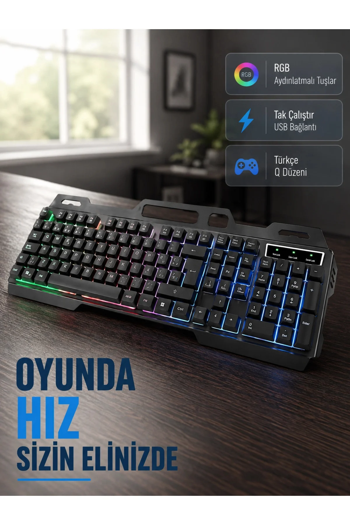 Profesyonel Oyuncu Klavye Mouse Seti – RGB Işıklı, Türkçe Q, DPI Ayarlı, Dayanıklı Gövde Profesyonel Oyuncu Klavye Mouse Seti – RGB Işıklı, Türkçe Q, DPI Ayarlı, Dayanıklı Gövde