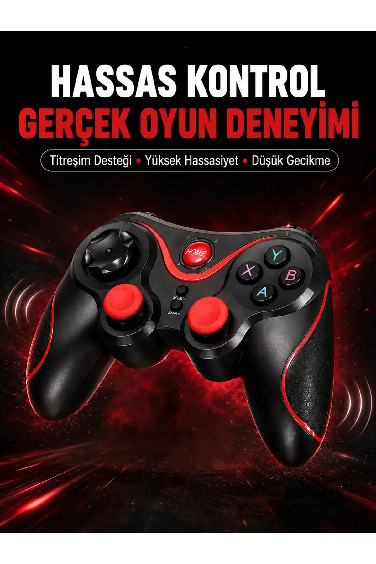 Profesyonel Oyuncu Kablosuz Gamepad Çoklu Cihaz Desteği Profesyonel Oyuncu Kablosuz Gamepad Çoklu Cihaz Desteği