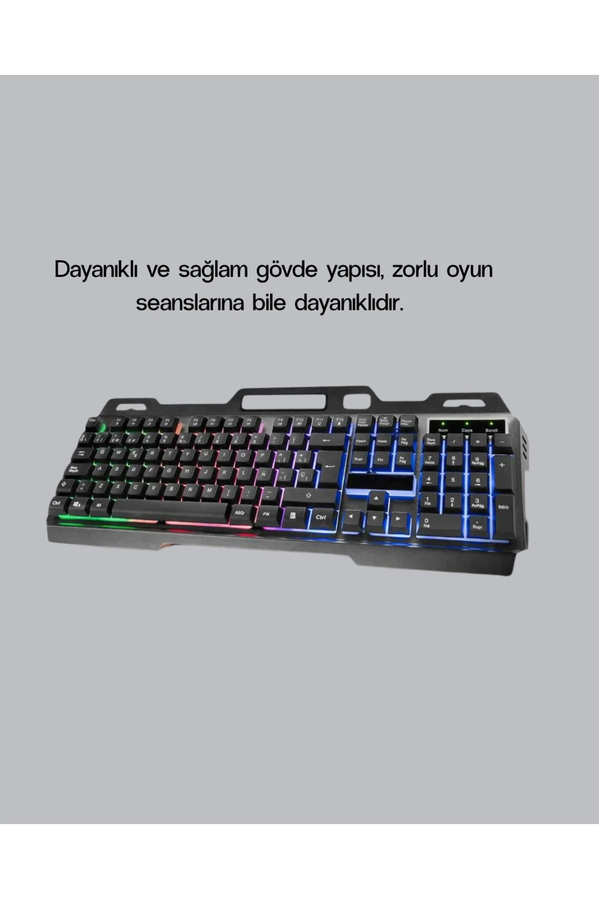 Profesyonel Oyuncu Klavye Mouse Seti – RGB Işıklı, Türkçe Q, DPI 