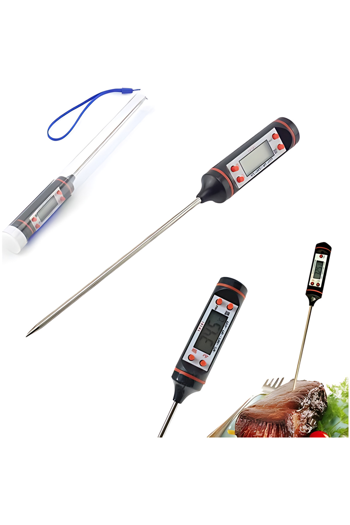 Profesyonel Özel Kutulu Dijital Gıda Et Tavuk Balık Yemek Pişirme