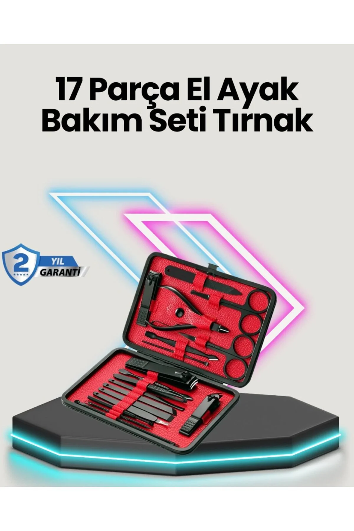 Profesyonel Paslanmaz Çelik Manikür & Pedikür Seti