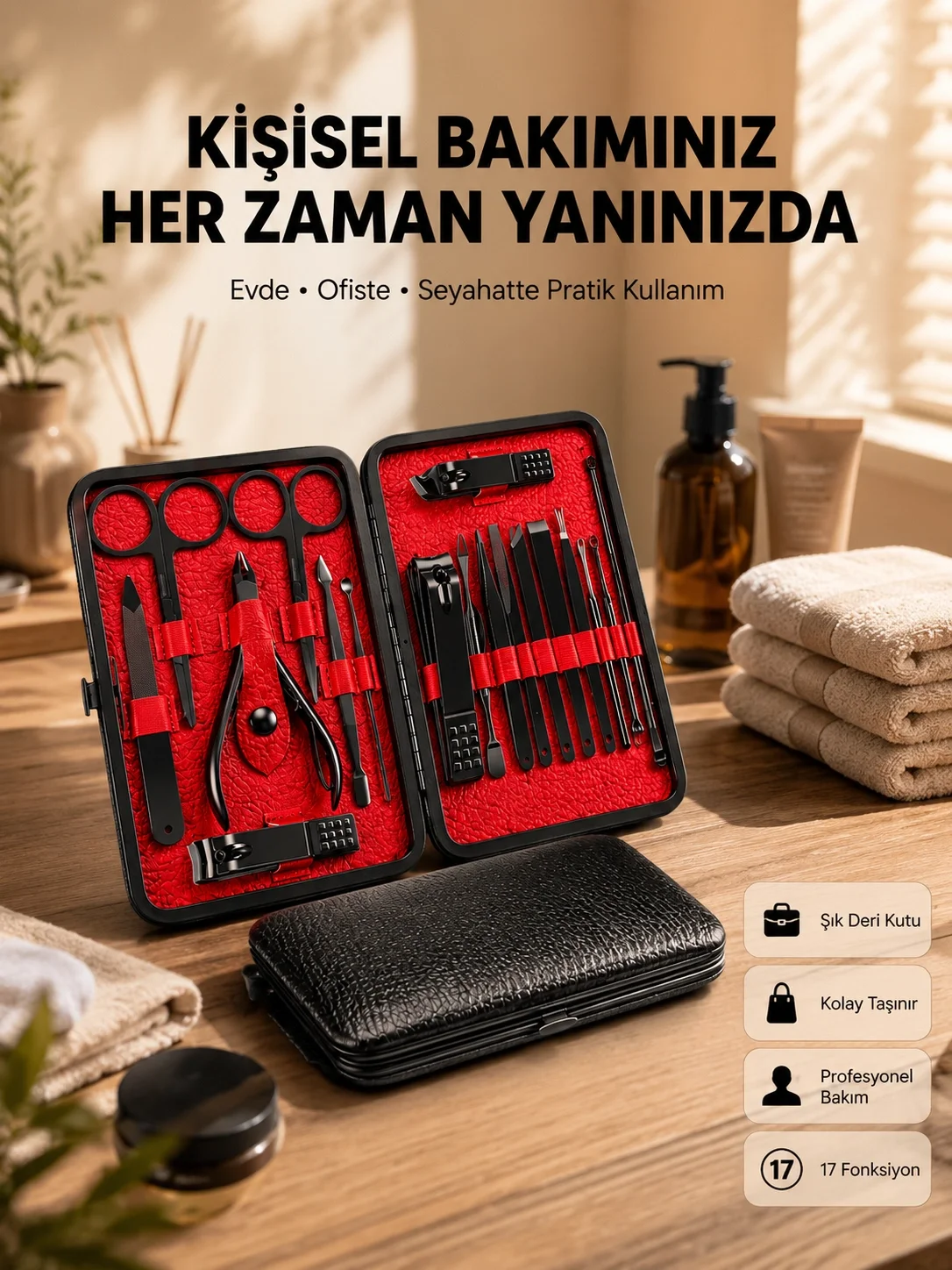 Profesyonel Paslanmaz Çelik Manikür &amp; Pedikür Seti Yeni Nesil