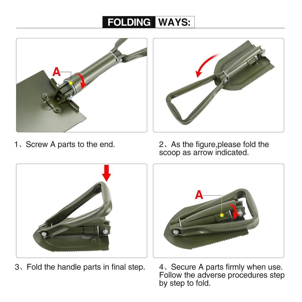 Profesyonel Portatif Katlanabilir Kürek ( Orta Boy 59 Cm ) Profesyonel Portatif Katlanabilir Kürek ( Orta Boy 59 Cm )