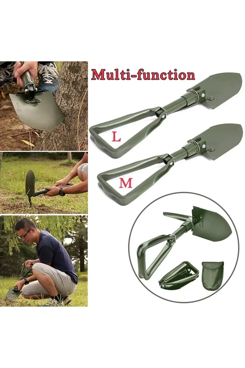 Profesyonel Portatif Katlanabilir Kürek ( Orta Boy 59 Cm )