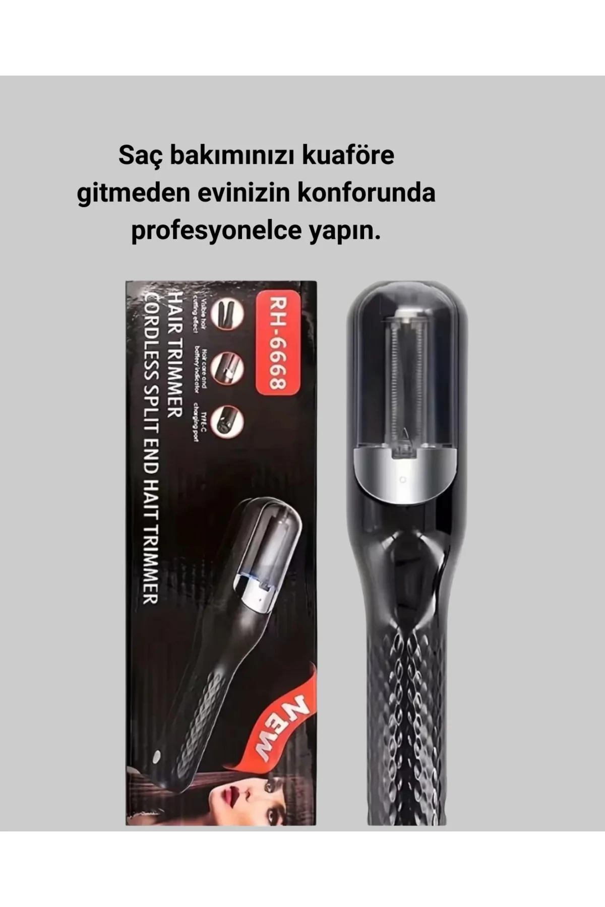 Profesyonel RH-6668 Şarjlı Elektrikli Saç Kesme ve Düzeltici Maki
