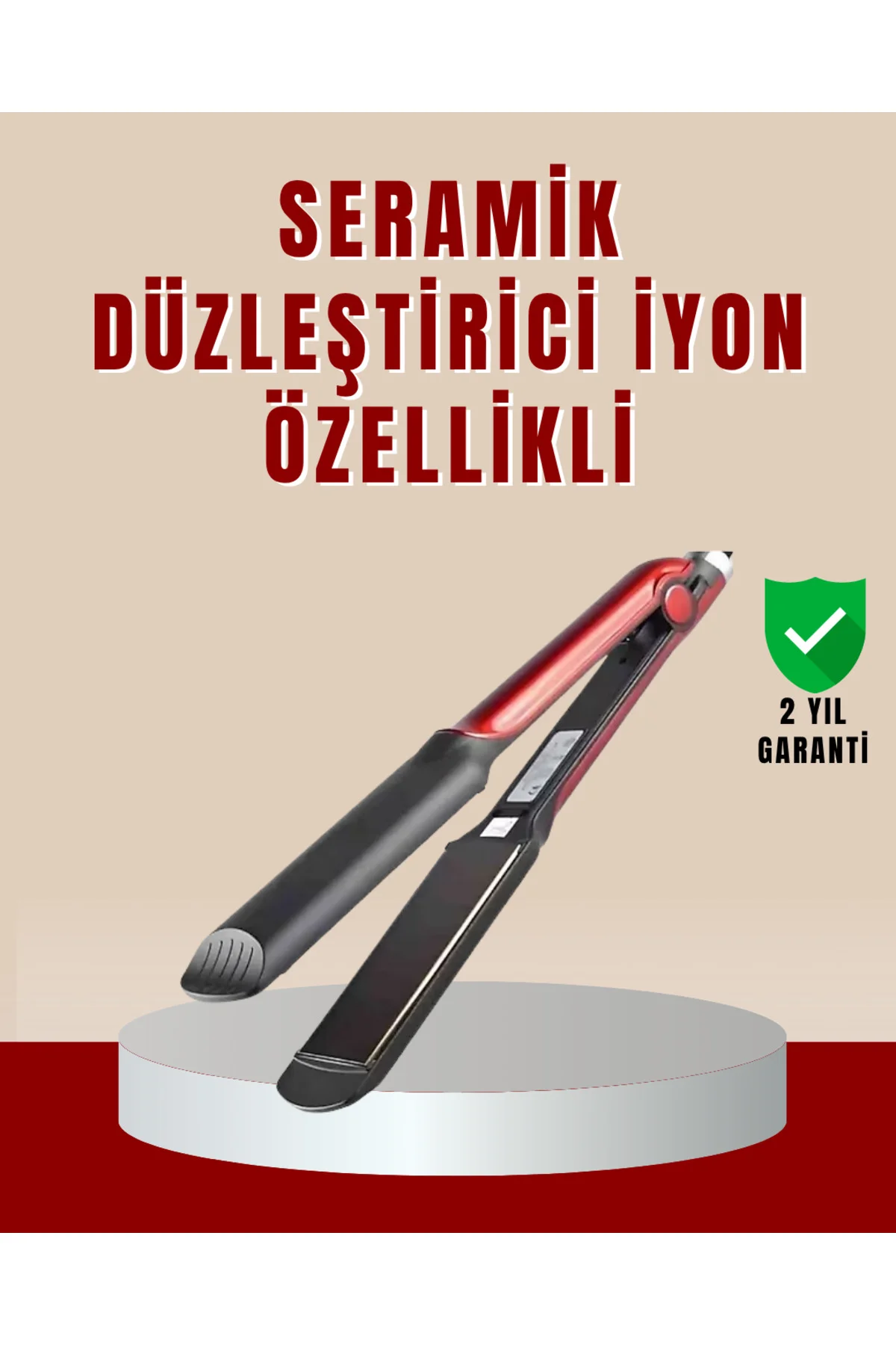 Profesyonel Saç Düzleştirici – 360° Döner Kablo ve Kompakt Tasarı