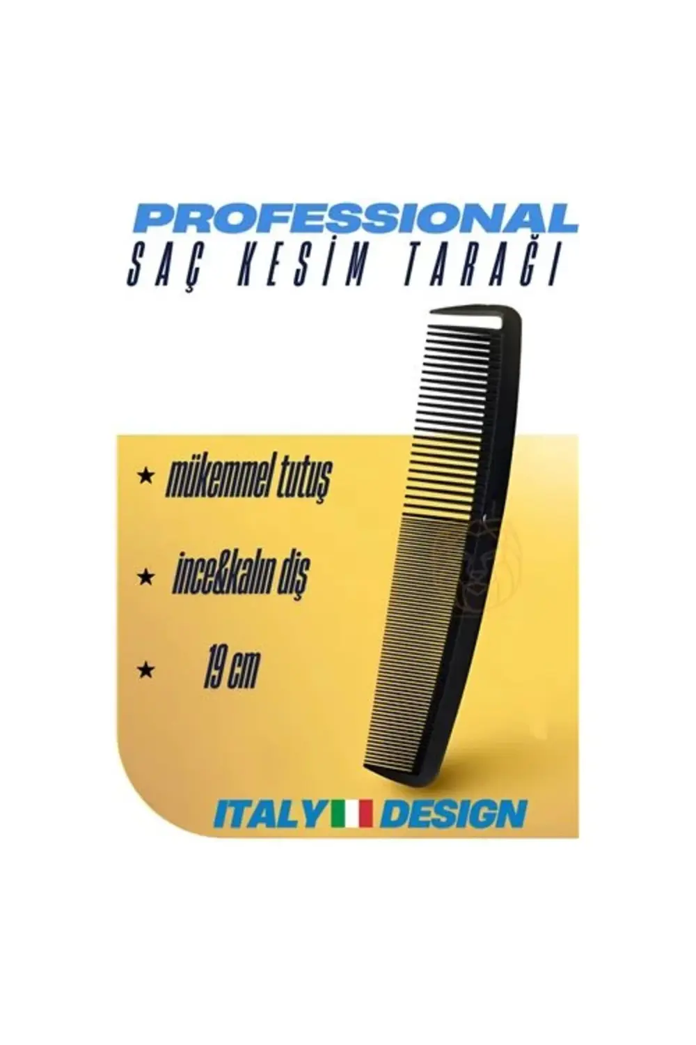 Profesyonel Saç Kesim Tarağı Geniş Diş Ve İnce Diş Tarak Saç Şeki