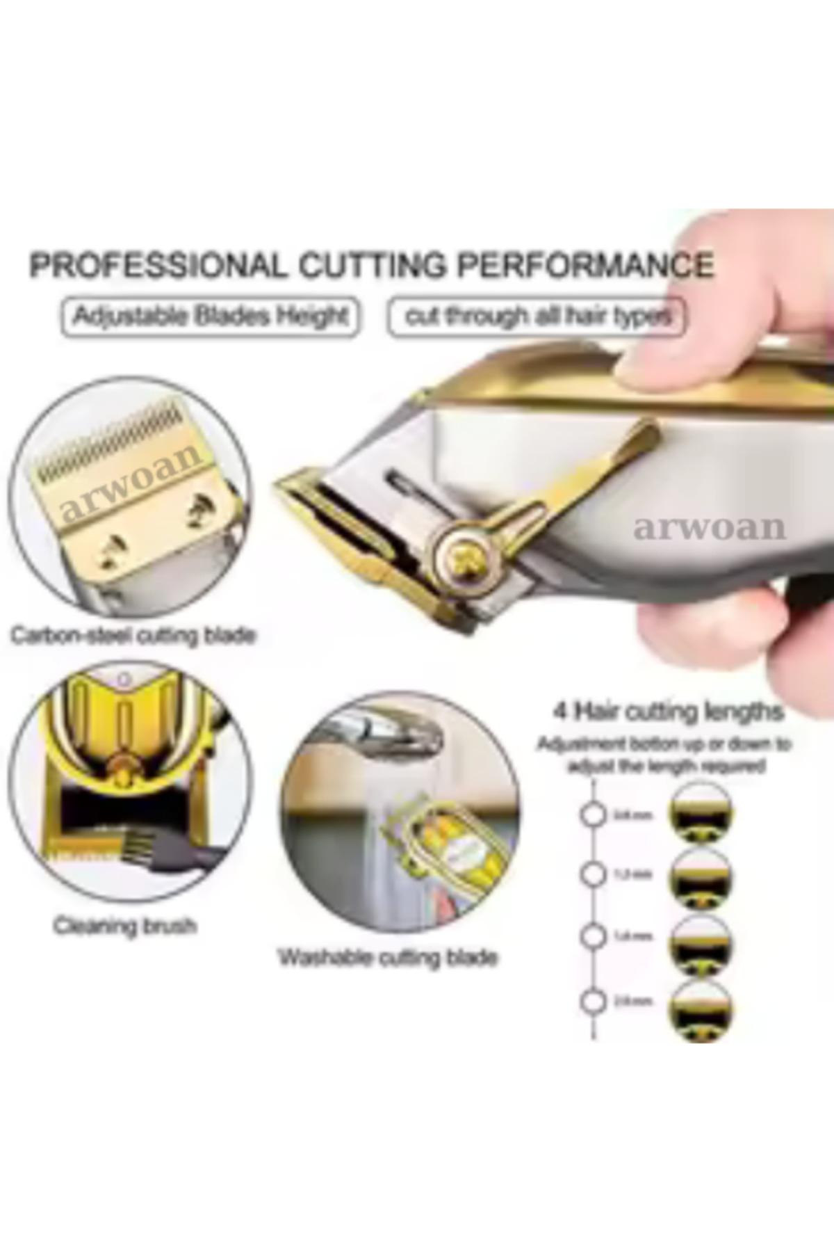 Tekno Faresi Profesyonel Saç Kesme Makinesi – Berber Tıraş Makinesi