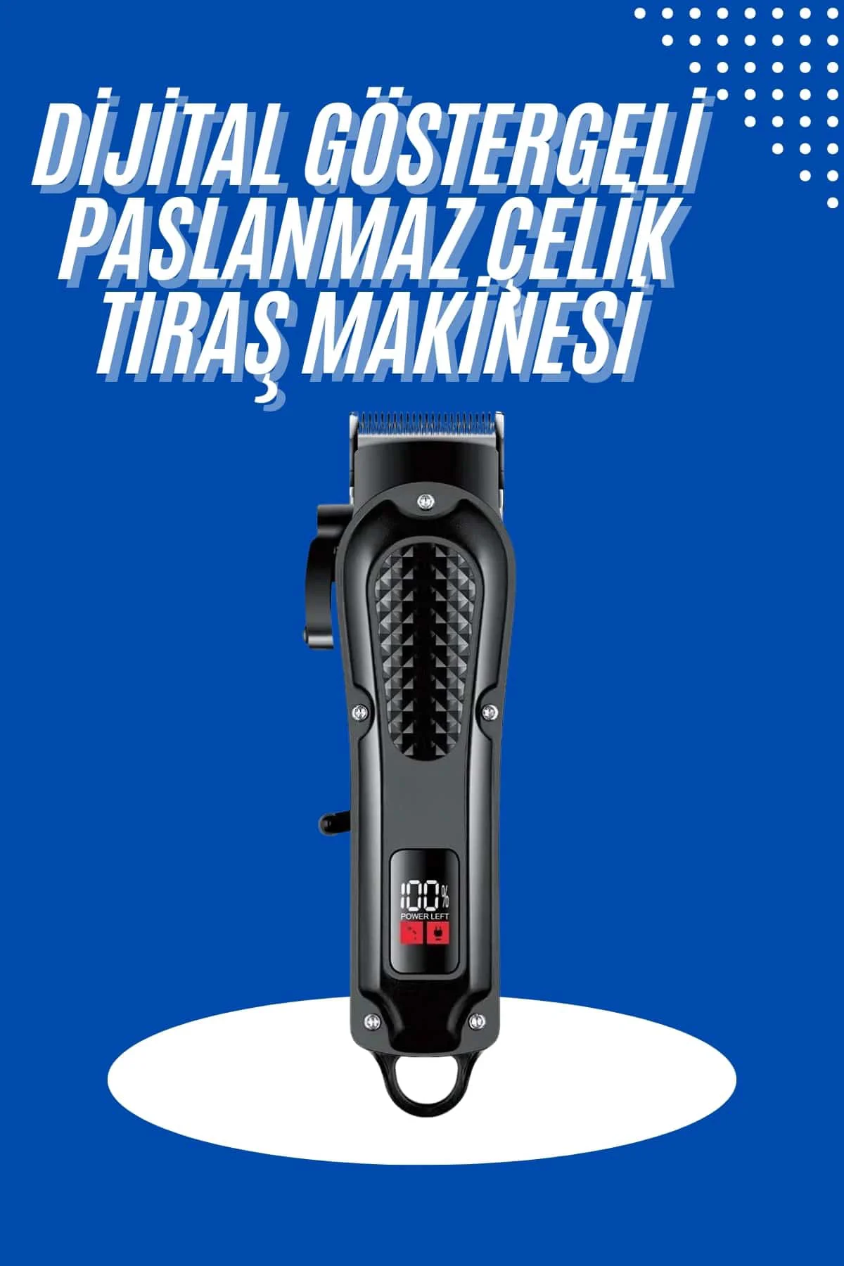 Profesyonel Saç Kesme Aleti Dijital Saç Sakal Tıraş Makinesi Uzun Ömürlü