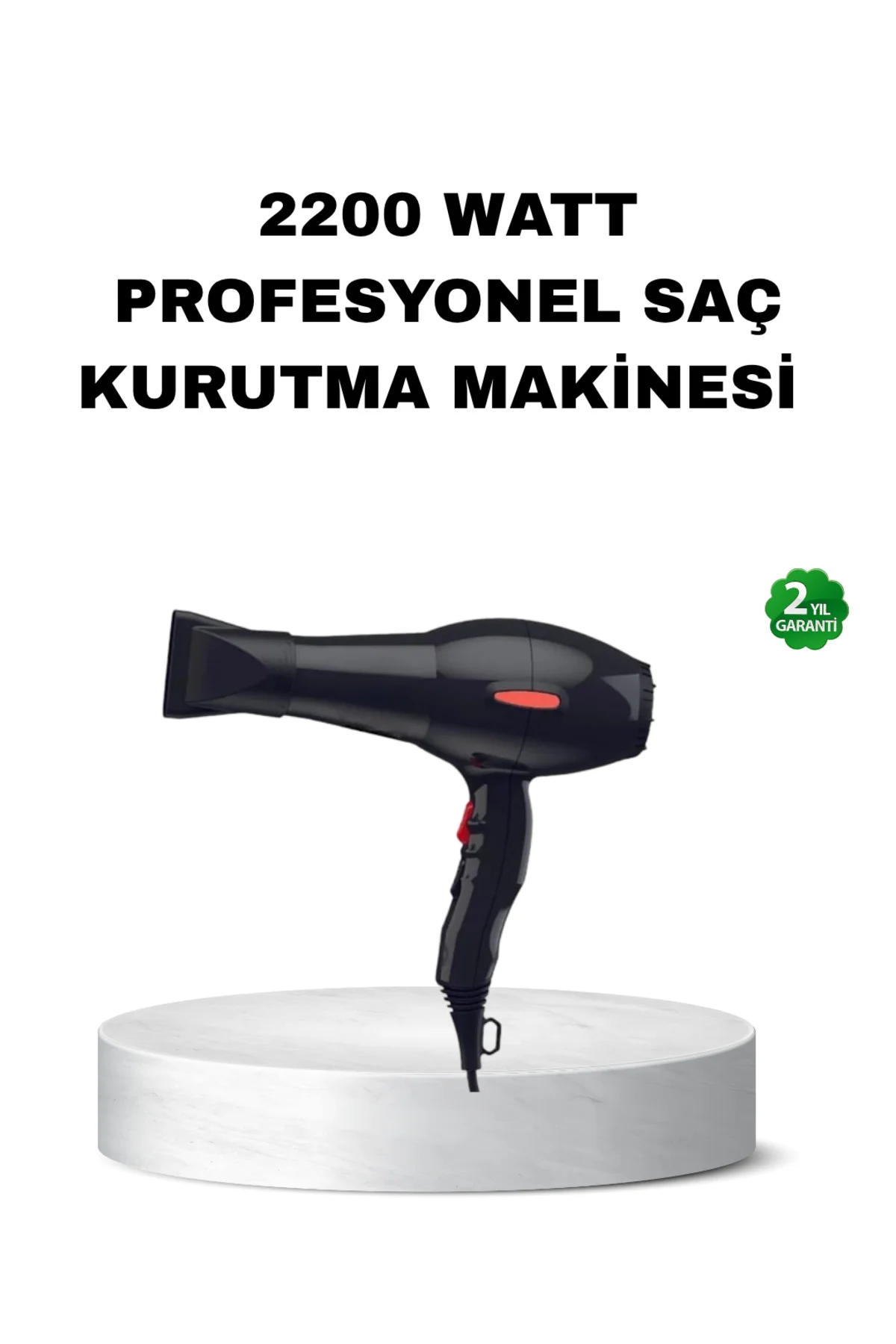 Profesyonel Saç Kurutma Makinesi – AC Motor Soğuk Üfleme 2 Hız Ka