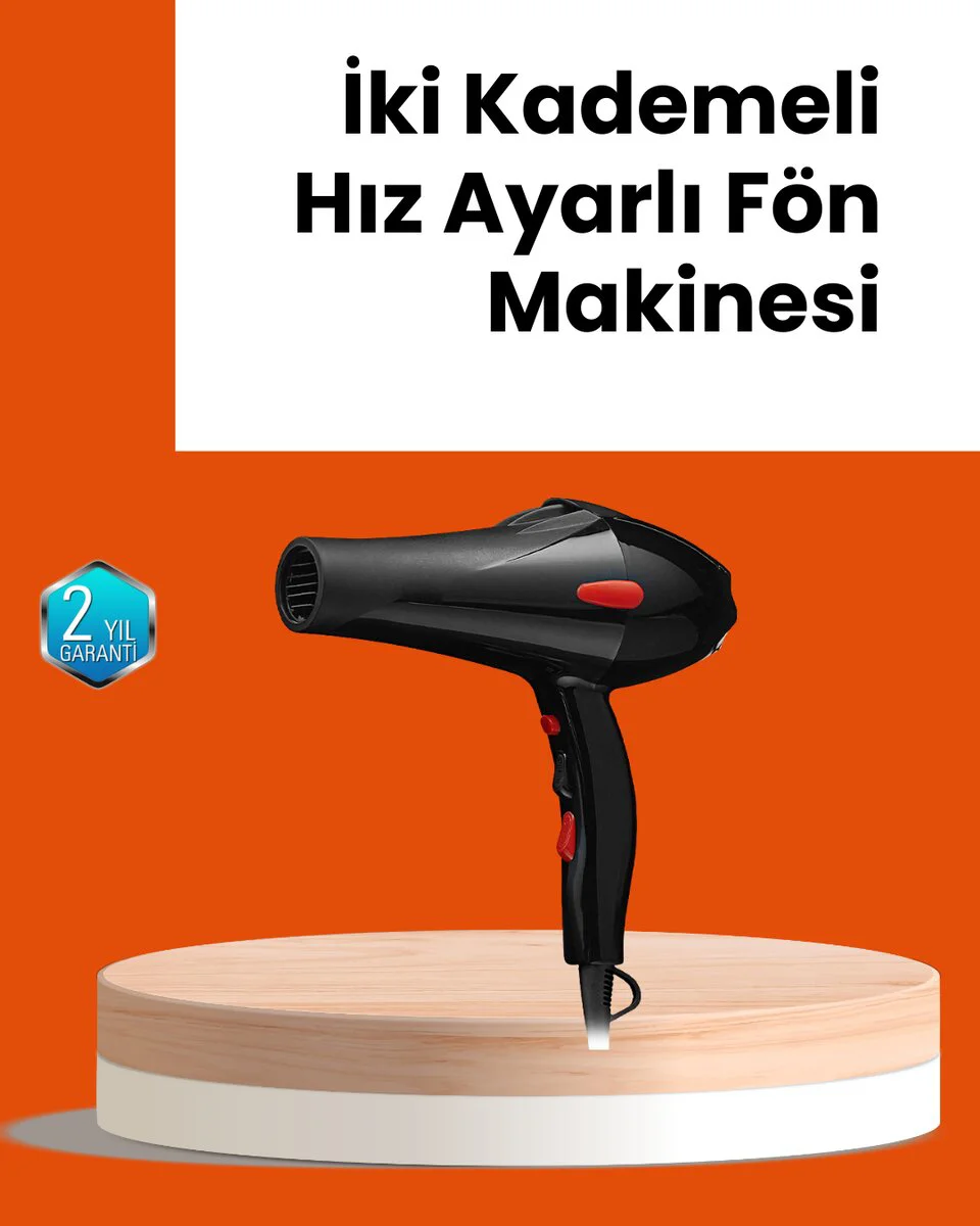 Profesyonel Saç Kurutma Makinesi - 2200W Hızlı Kurutma ve Şekillendirme