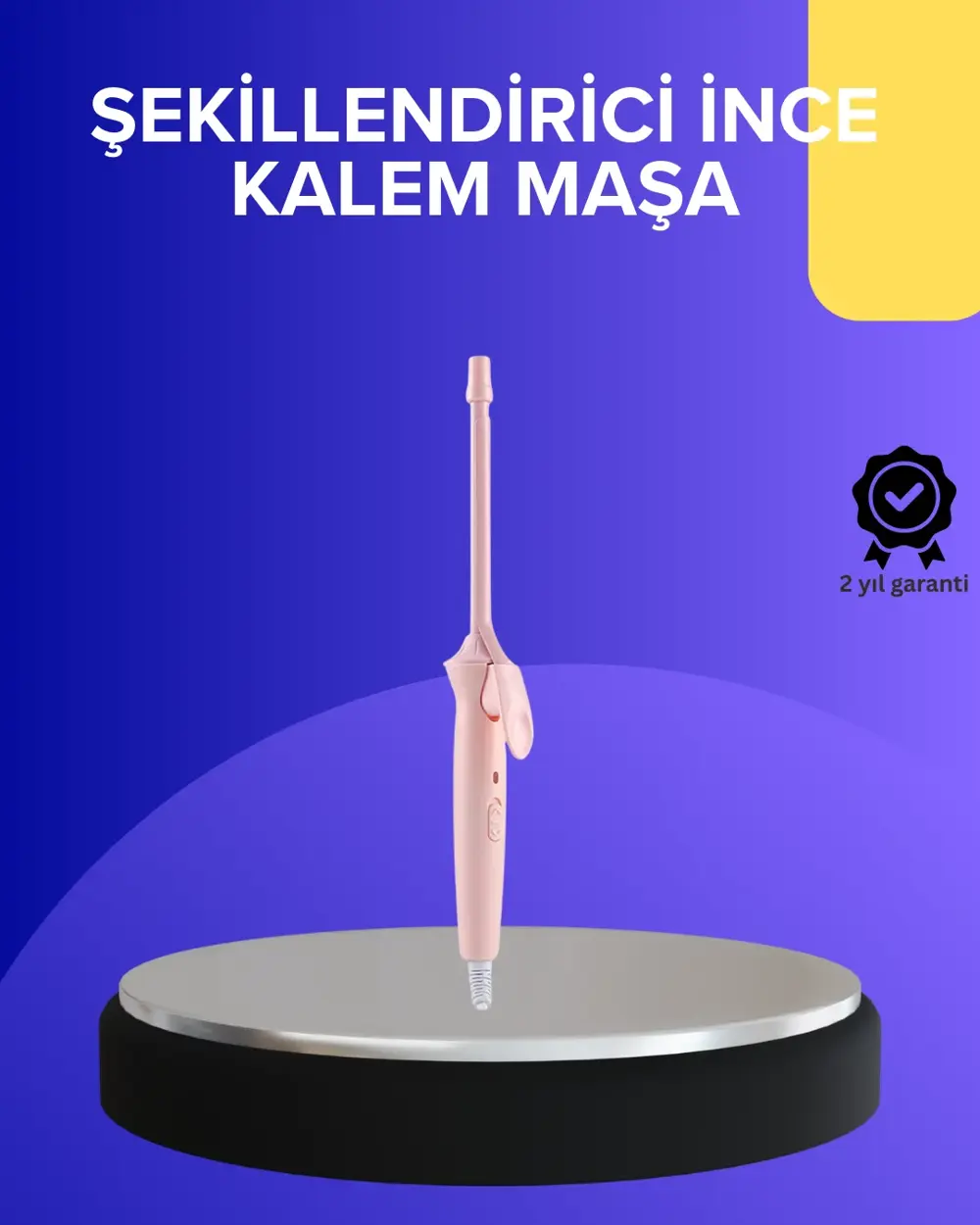 Profesyonel Saç Maşası 9mm Seramik Kaplama İnce Bukle Maşası