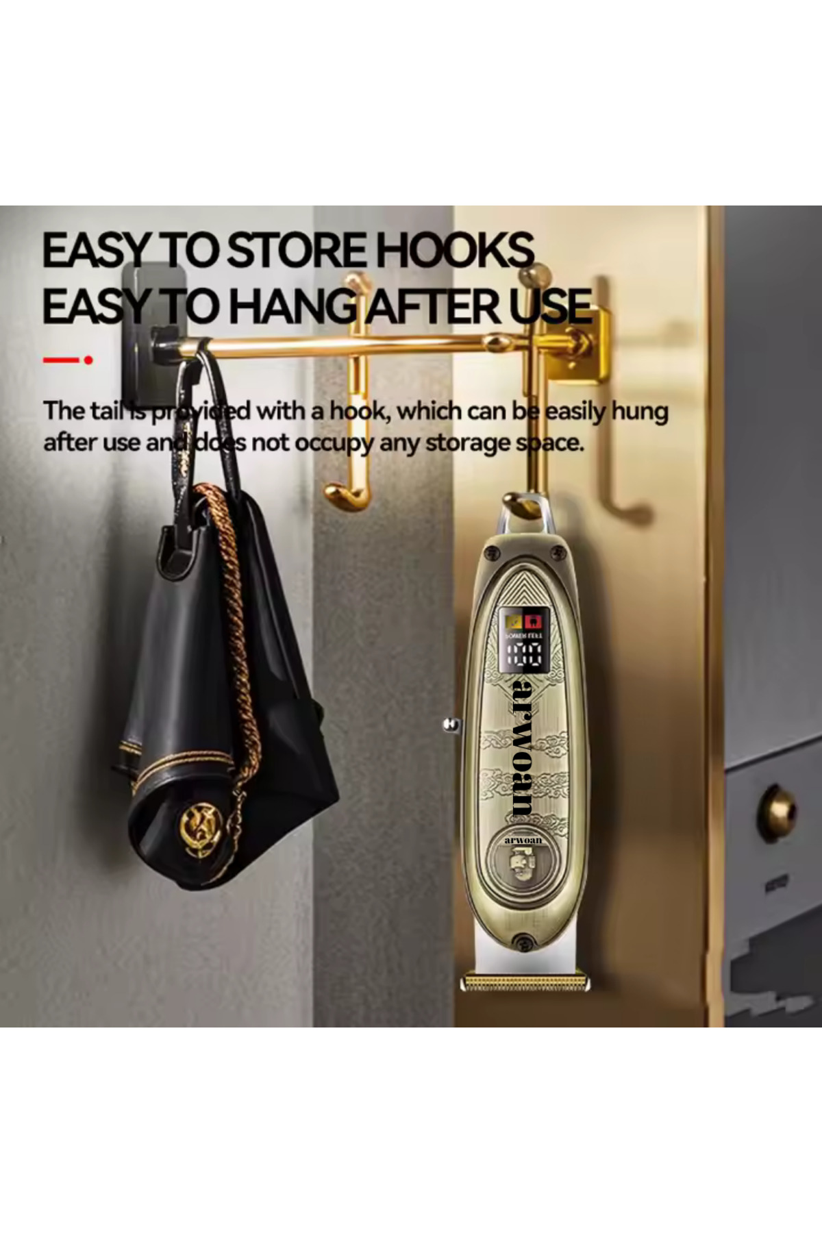 Arwoan Profesyonel Saç Ve Sakal Kesimi İçin Dayanıklı Ve Şık Tıraş Makin