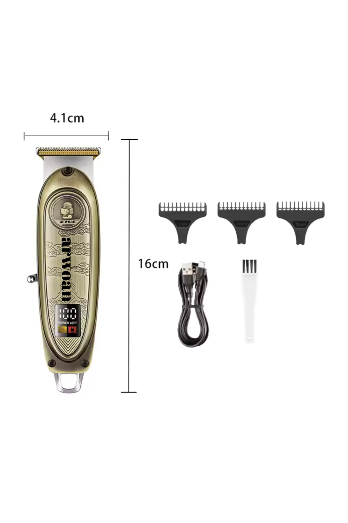 Arwoan Profesyonel Saç Ve Sakal Kesimi İçin Dayanıklı Ve Şık Tıraş Makin