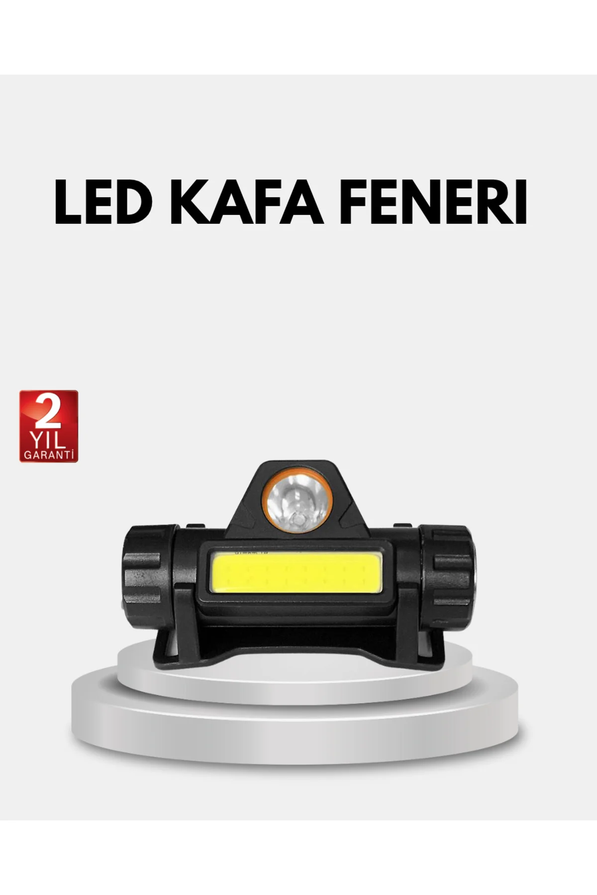 Profesyonel Şarjlı LED Kafa Lambası – Uzun Mesafe + Ortam Aydınla