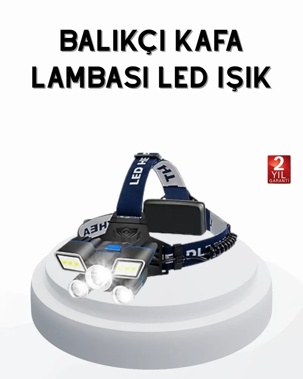 Profesyonel Şarjlı LED Far – IPX5 Suya Dayanıklı, 4 Işık Modu, Ha