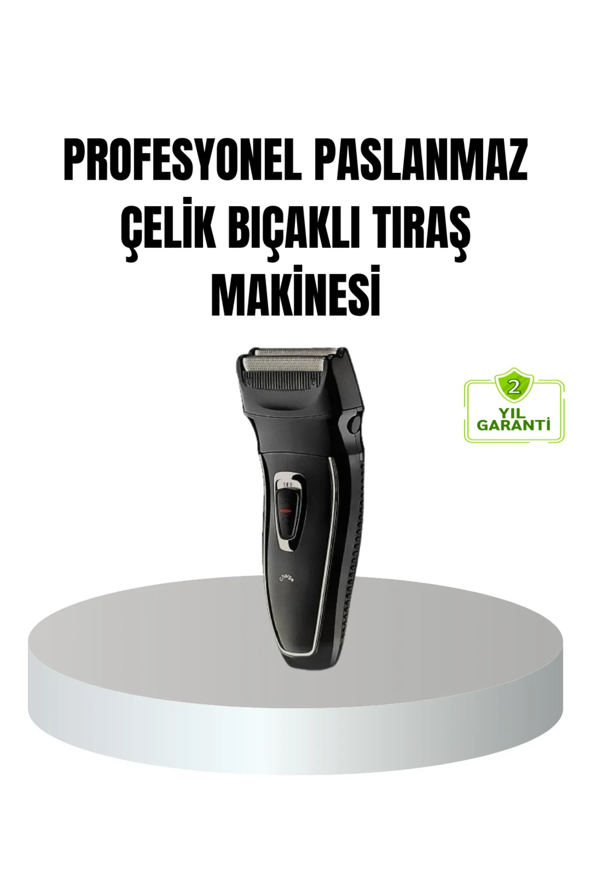 Profesyonel Şarjlı Saç ve Sakal Tıraş Makinesi – Çelik Bıçaklı, A