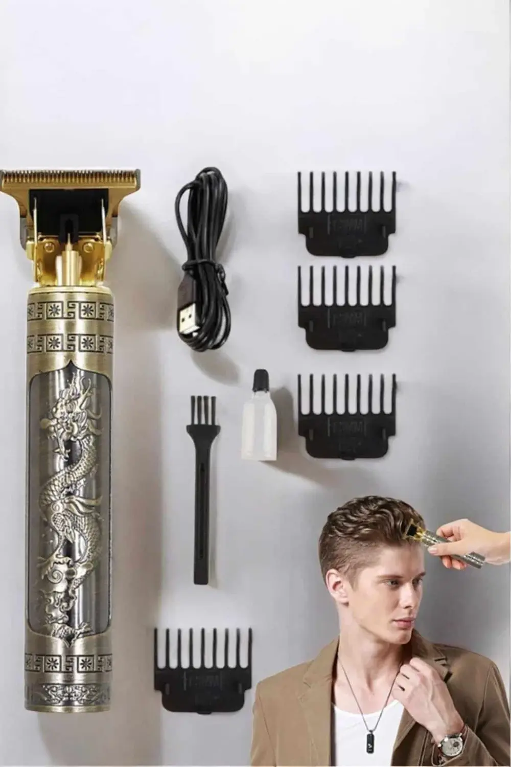 Profesyonel Şarjlı Saç ve Sakal Şekillendirici Çizik Tıraş Makine