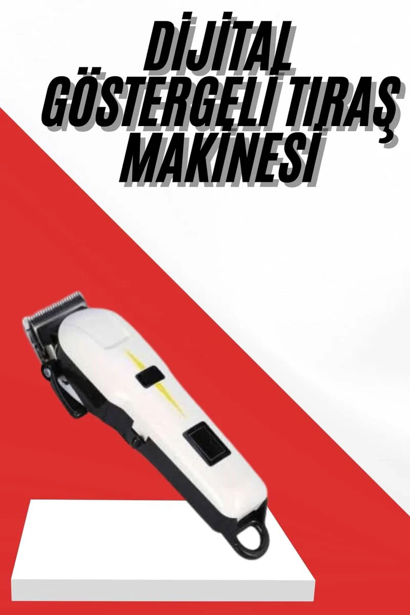 Profesyonel Şarjlı Tıraş Makinesi Turbo Kablosuz Saç Kesme Makinesi - 2 Saat Kesintisiz Pil Ömrü