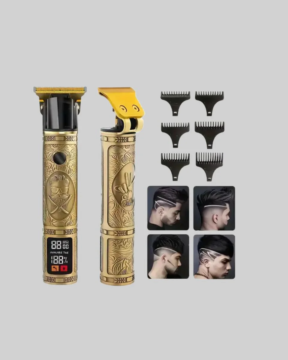 Profesyonel Şarjlı Tıraş Makinesi - Islak ve Kuru Kullanım, 0.1 mm T-Bıçak