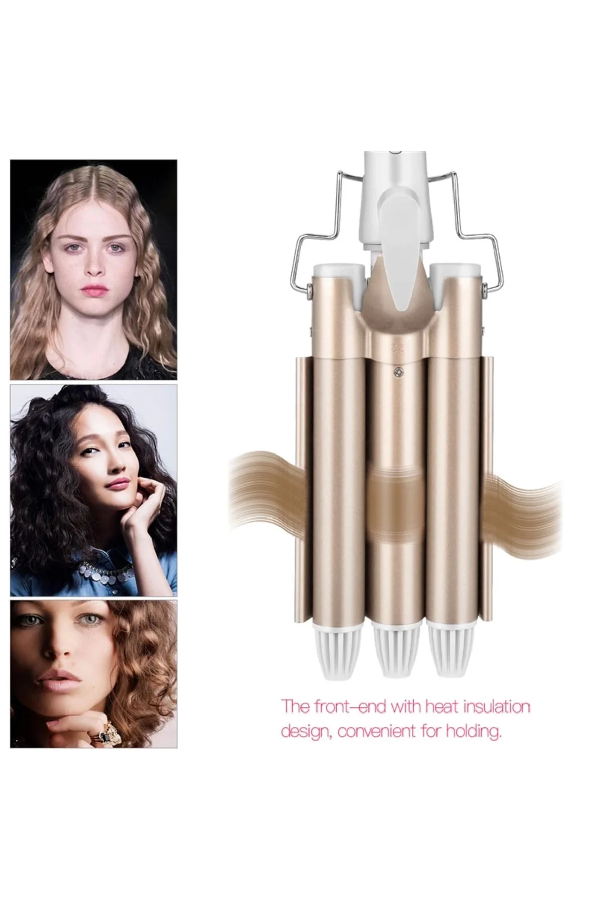 Profesyonel Seramik Wag Su Dalgası Saç Maşası - Doğal ve Kalıcı B