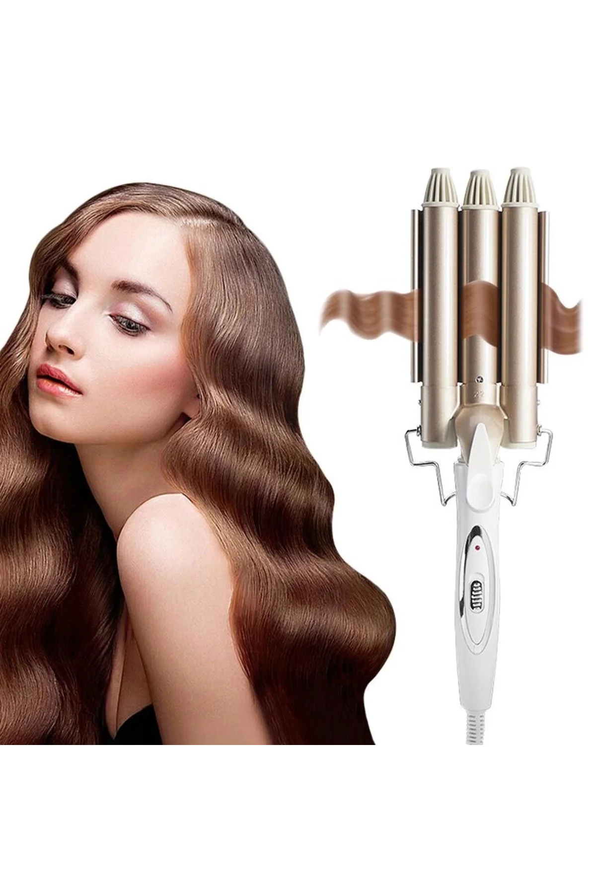 Profesyonel Seramik Wag Su Dalgası Saç Maşası - Doğal ve Kalıcı B